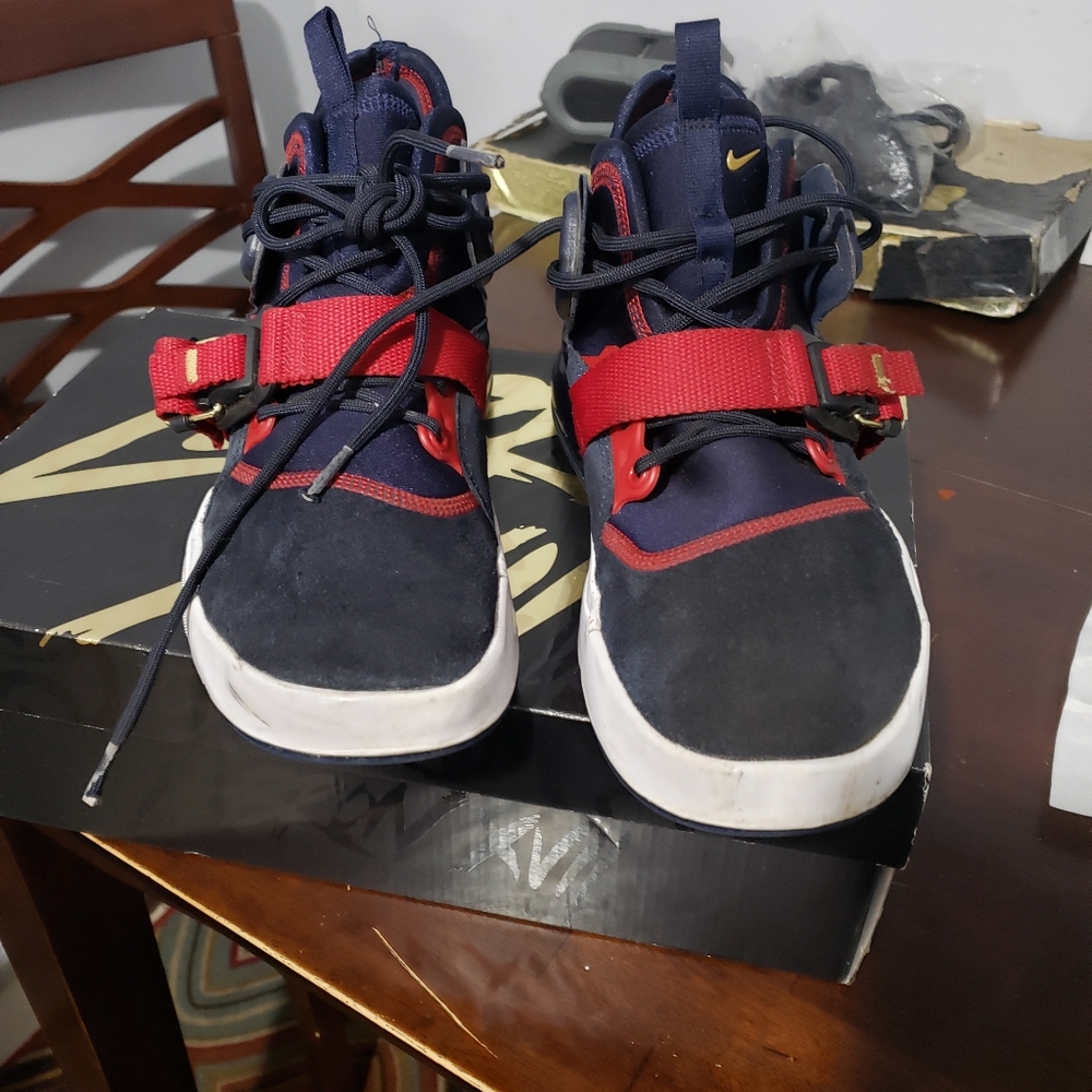 Air Force 270 NikeShoes AH6772 400 Blue Gold Red